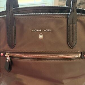 Michael Kors Charcoal Gray Tote with Silver Accents